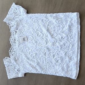 White lace top size L